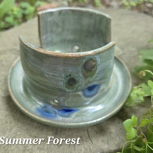 Pottery Sponge Holder Summer Forest