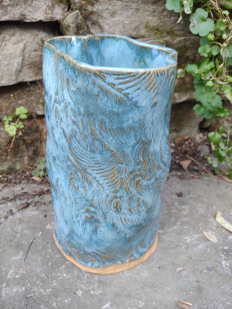 Tall Pottery Vase Etsy