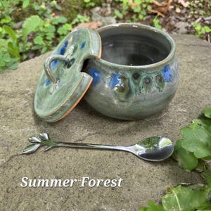 Pottery Sugar Bowl/Jam Jar/Honey Pot (comes with spoon) image 20