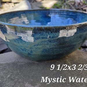 Large Pottery Serving Bowl (sizes vary) (9 to 11 inches diameter)