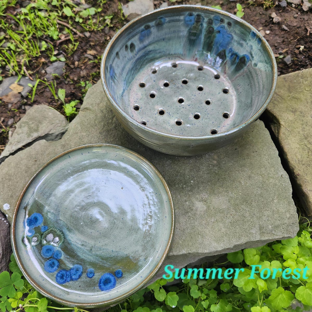 Berry Bowl (with Matching Drip Tray) - Etsy