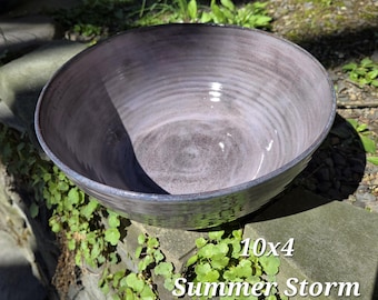 Large Pottery Serving Bowl (sizes vary) (9 to 11 inches diameter)