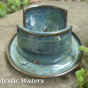 Pottery Sponge Holder Mystic Waters