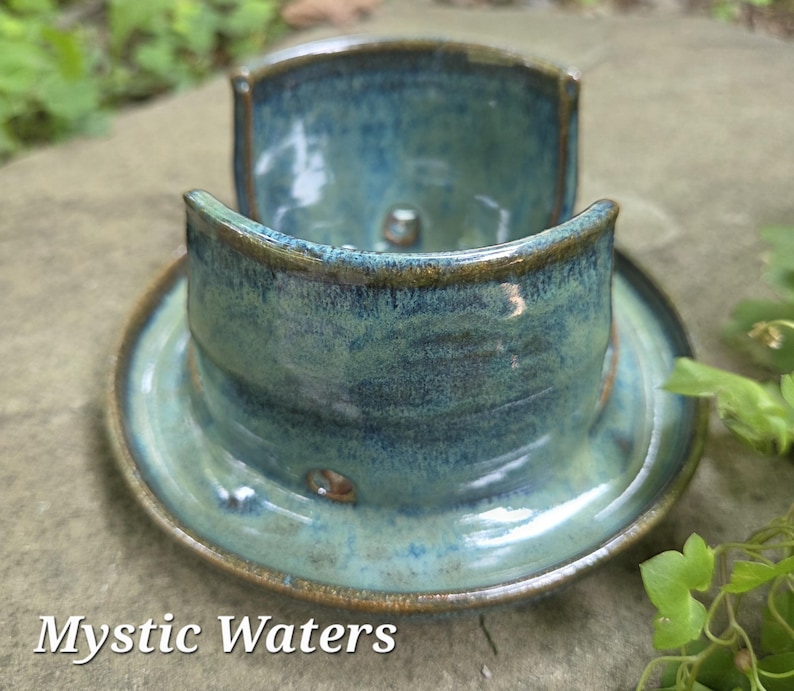Pottery Sponge Holder Mystic Waters
