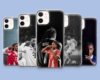 Michael Olise Handyhülle Bayern München Fußball-Design für iPhone 17 Pro, 16, 15, 14, 13, 12, Samsung S26, S25, S24, S23 Fe, A16, A56, Pixel 10, 9 Pro