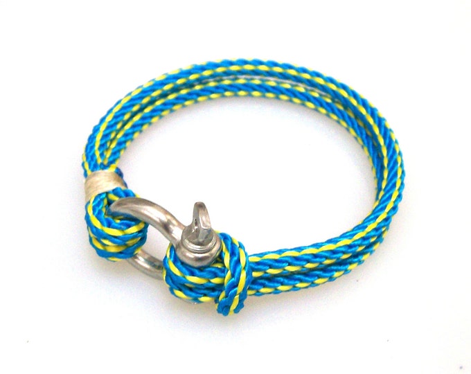 Nautical Sailing Bracelet Stainless Steel Shackleparacord Etsy