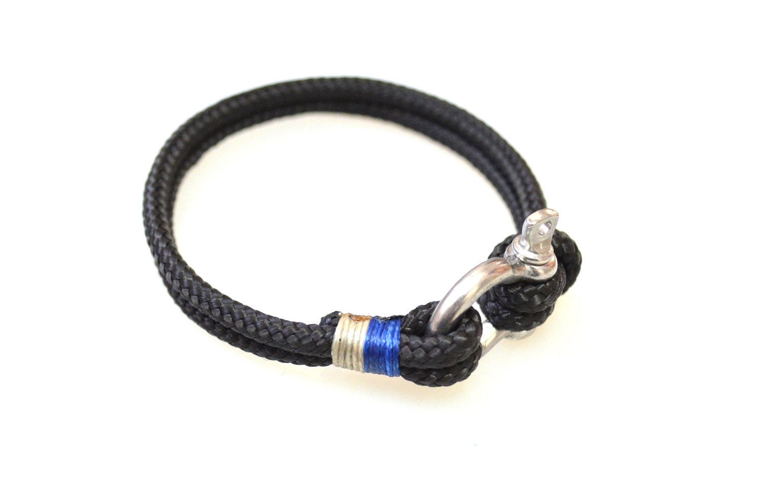 Nautical Sailing Bracelet Stainless steel Shackle Rope Etsy