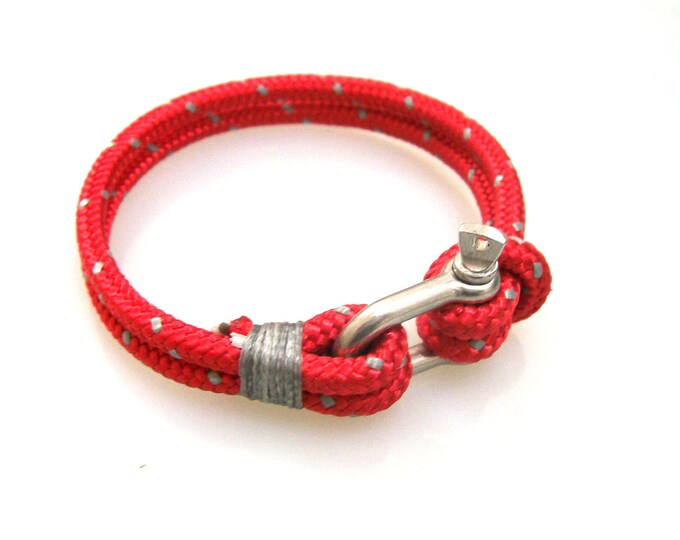 Nautical Sailing Bracelet Stainless Steel Shackleparacord Etsy