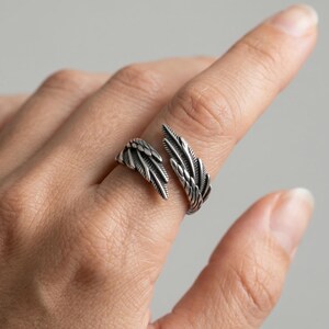 Feather Wrap Ring | Open Wing Ring | Nature Inspired Statement Jewelry