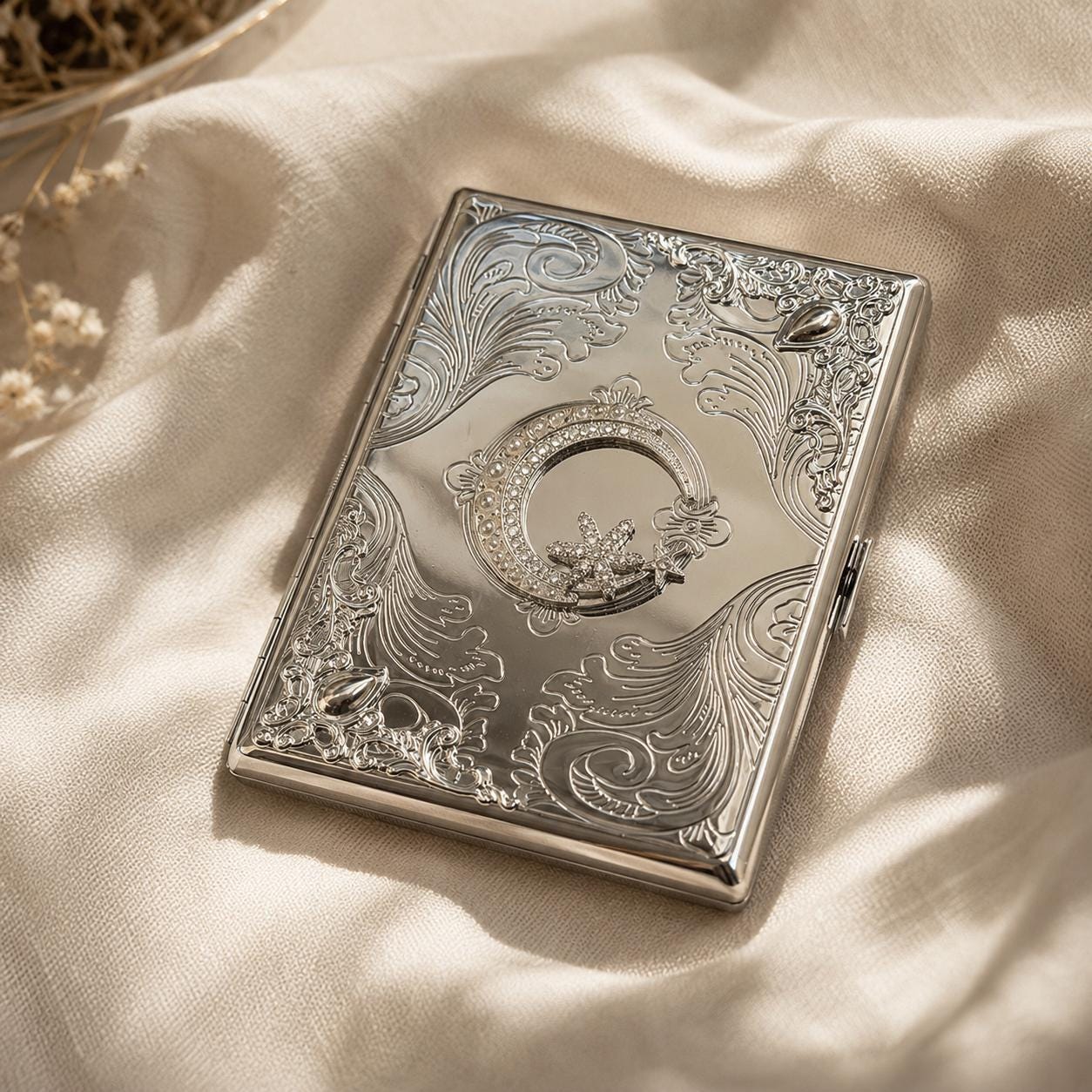 Silver cigarette case - Etsy 日本