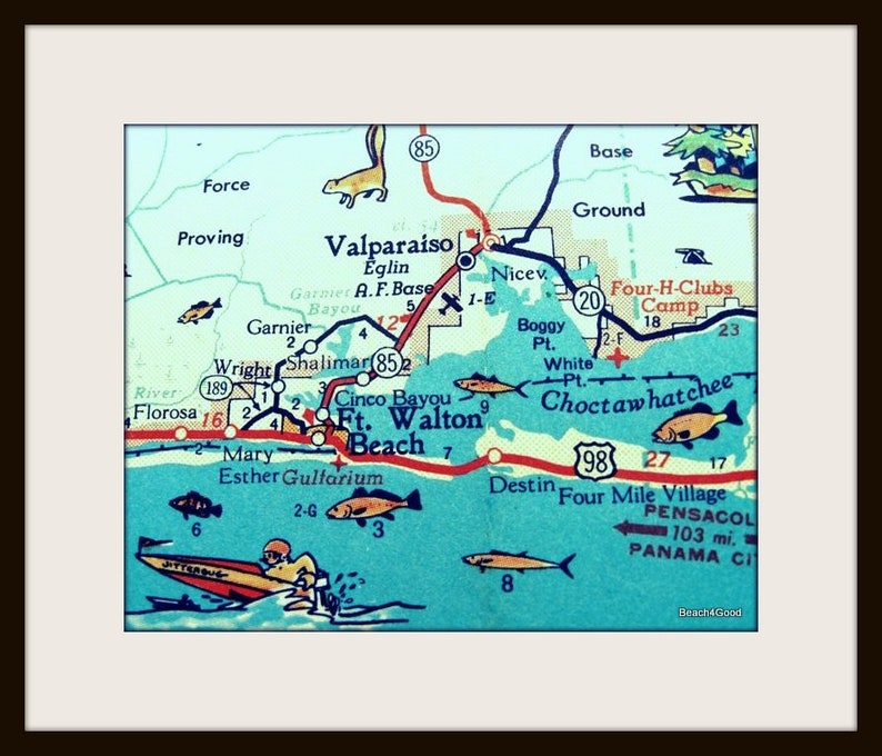 DESTIN Florida Map Print Destin - Il 794xN.1955213106 Gqx4