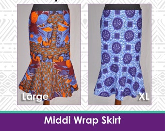 Middi Lappa/ African Wrap Skirt/ African Dance Skirt