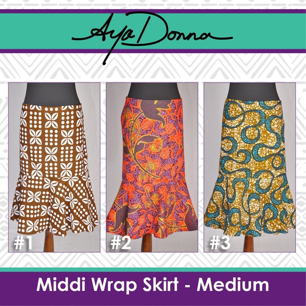 Middi Lappa/ African Wrap Skirt/ African Dance Skirt (Medium)