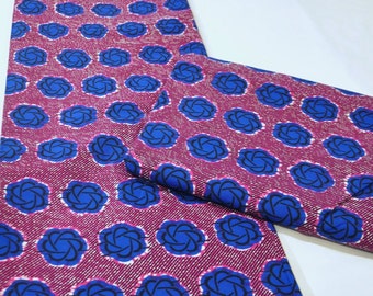 Blue & Purple African Print Cotton Fabric