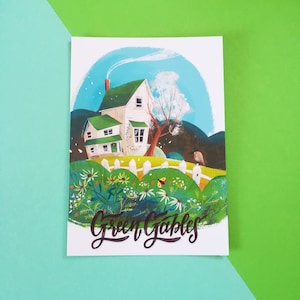 5 Green Gables illustrated cards, dedicated to the novel by Lucy Maud Montgomery image 1