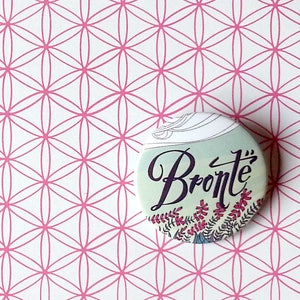 Bronte pin, illustrated button image 1