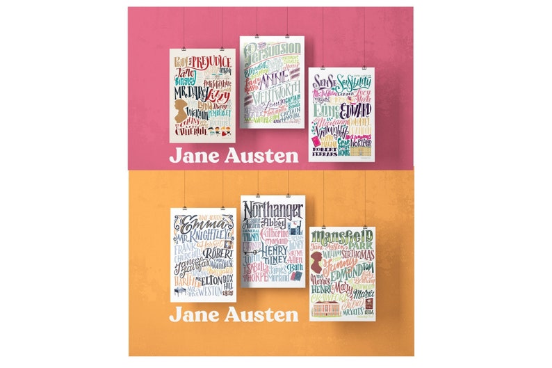 Jane Asuten super bundle: 6 posters with all her novels image 1