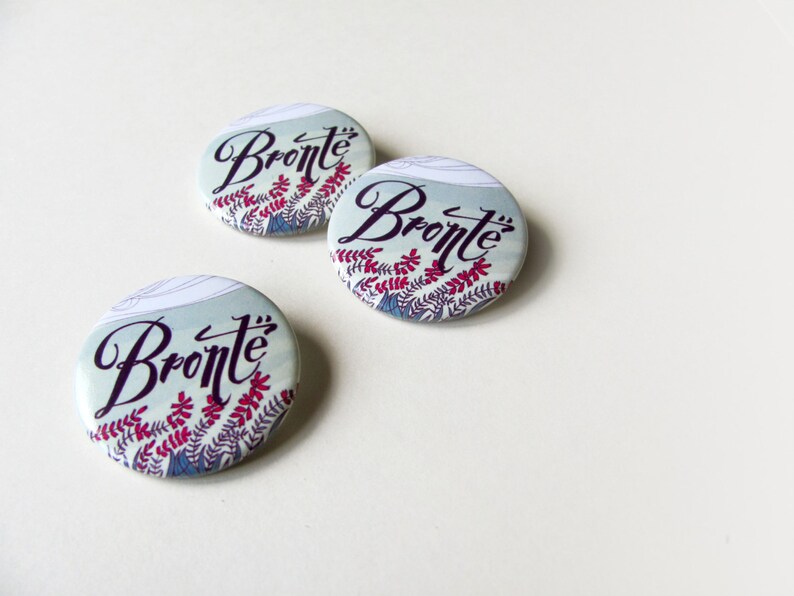 Bronte pin, illustrated button image 3