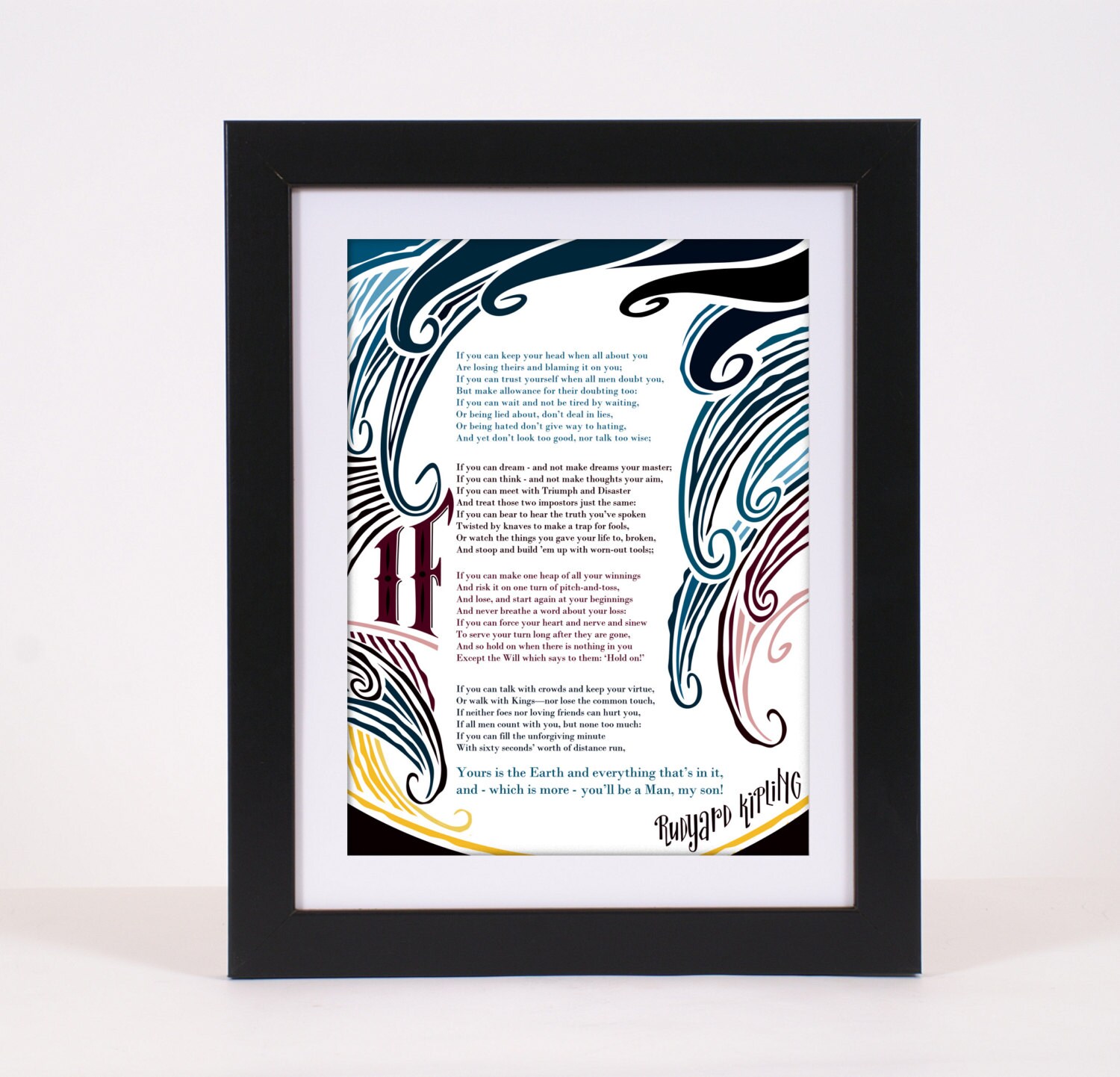 If by Kipling Printable Poster Instant Download of the Poem - Etsy