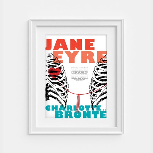 Jane Eyre Quote A String Tied Here Under My Left Rib Print Etsy