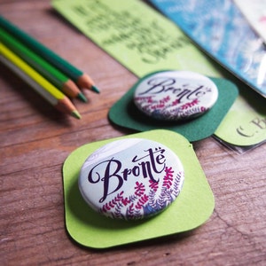 Bronte pin, illustrated button image 2