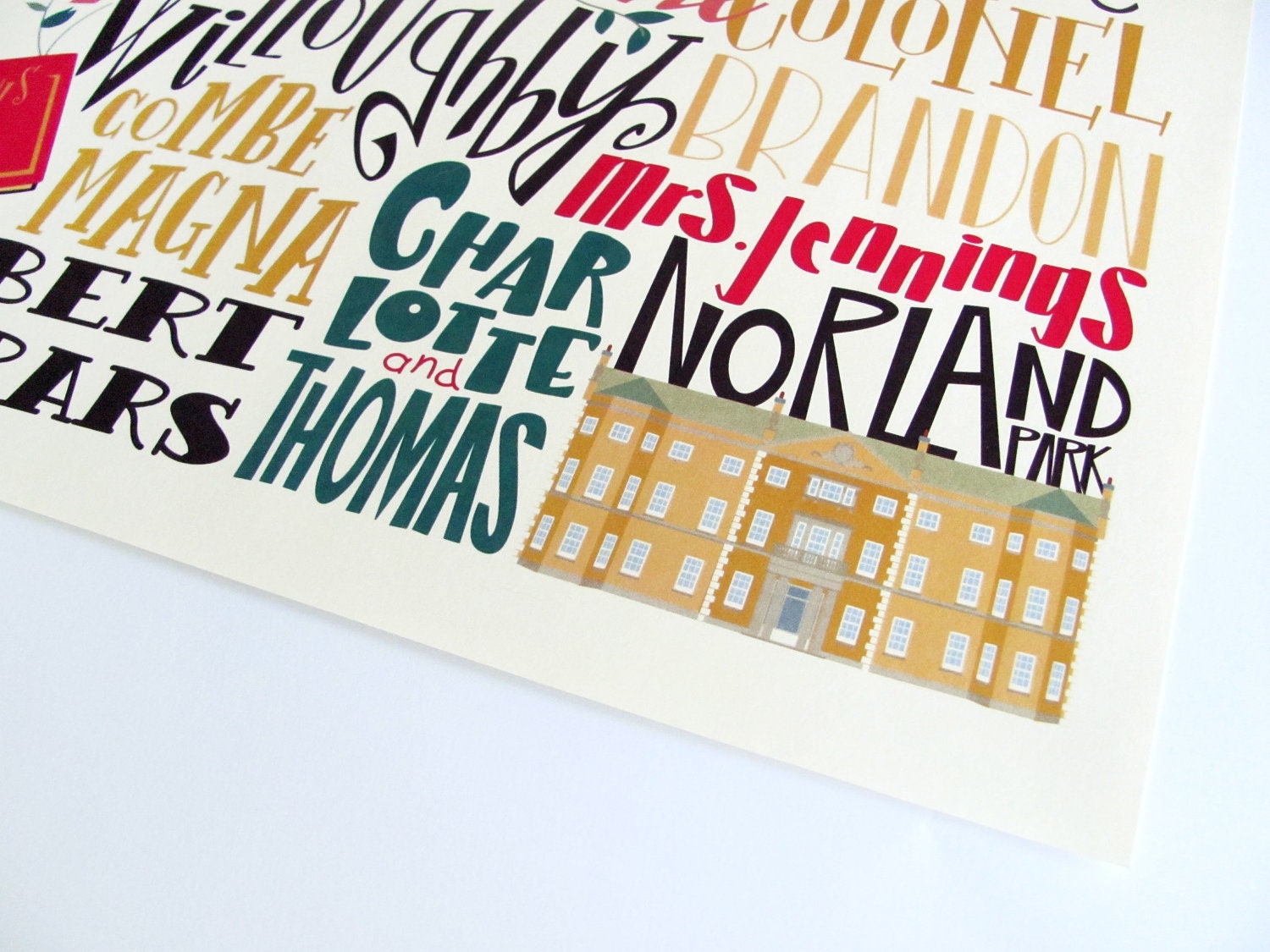 Sense and Sensibility Characters and Places Jane Austen Art - Etsy