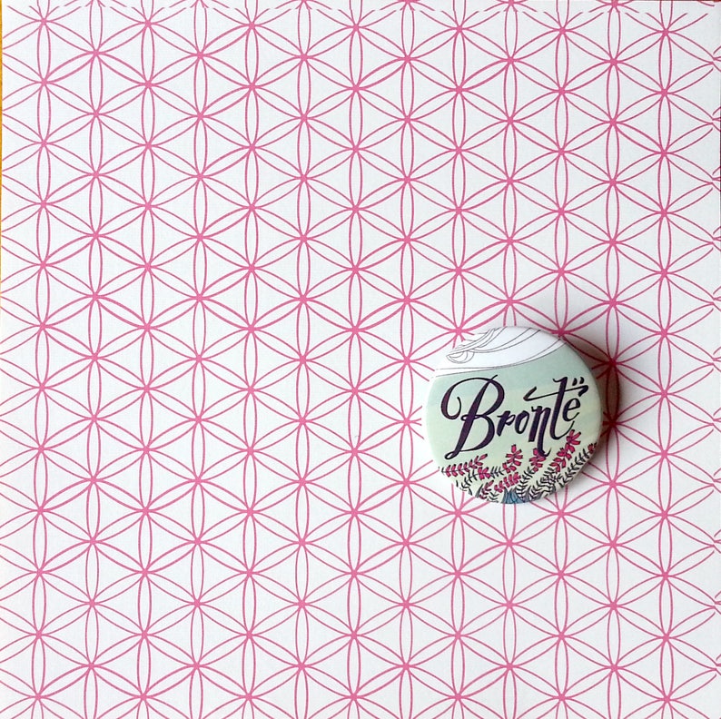 Bronte pin, illustrated button image 1