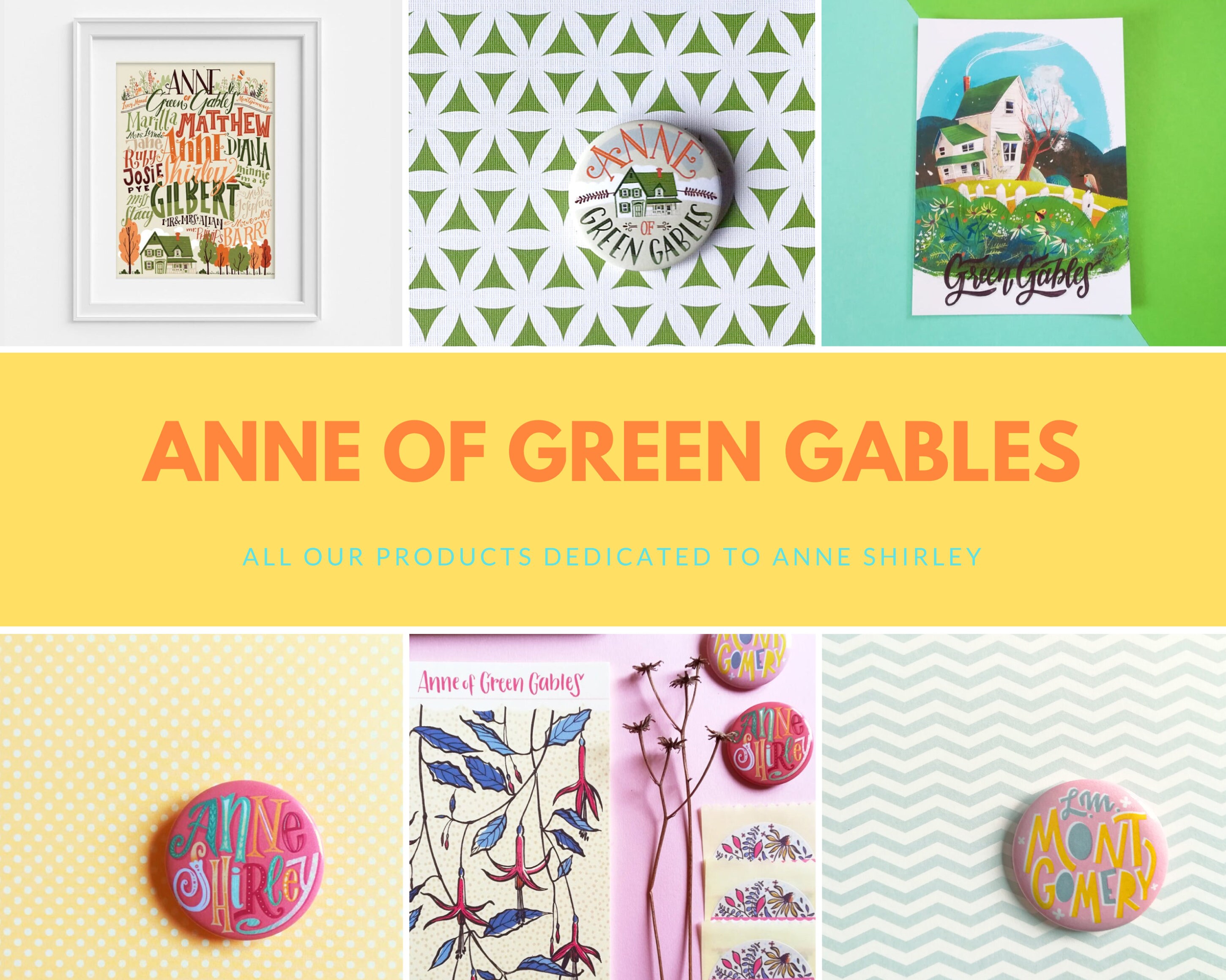 Anne of Green Gables Poster Characters and Places in Etsy