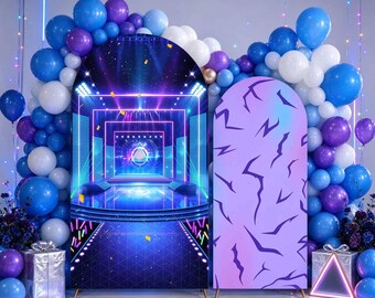Arco di compleanno a tema musicale, sfondo rosa per feste di compleanno per bambini, K-Pop, decorazioni personalizzate.
