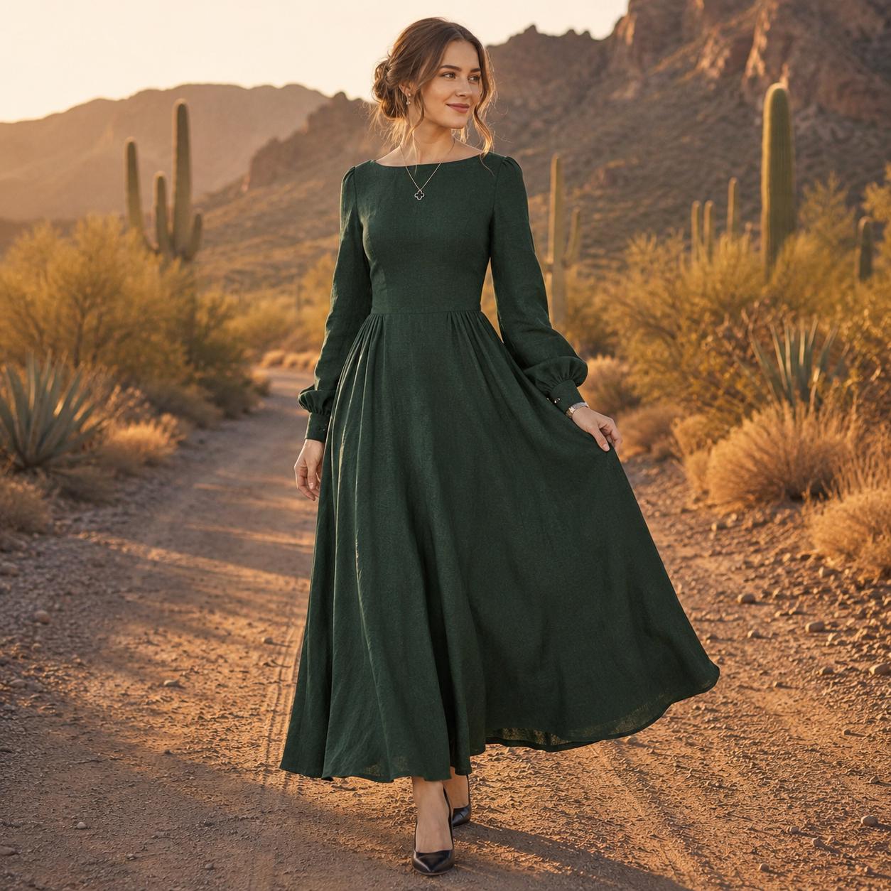 puffy long sleeve dress Plus Size Puff Chiffon Maxi Step 1. Choose color *:Mauve lady dress for party Dress Belt 44 Black line skirt with sweep