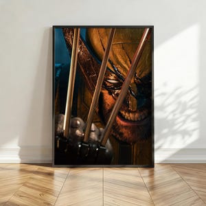 Affiche Wolverine, Décoration murale Marvel Wolverine, Affiche du film Logan (X-Men), Affiche des griffes de Wolverine, Décoration de chambre super-héros sombre, Cadeau pour fan de Marvel