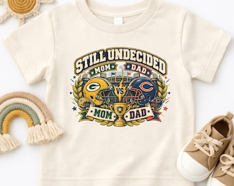 House Divided Kids Shirt, Mom vs Dad Football Tee, Packers Bears Rivalry Shirt, Game Day Graphic T Shirt for Children