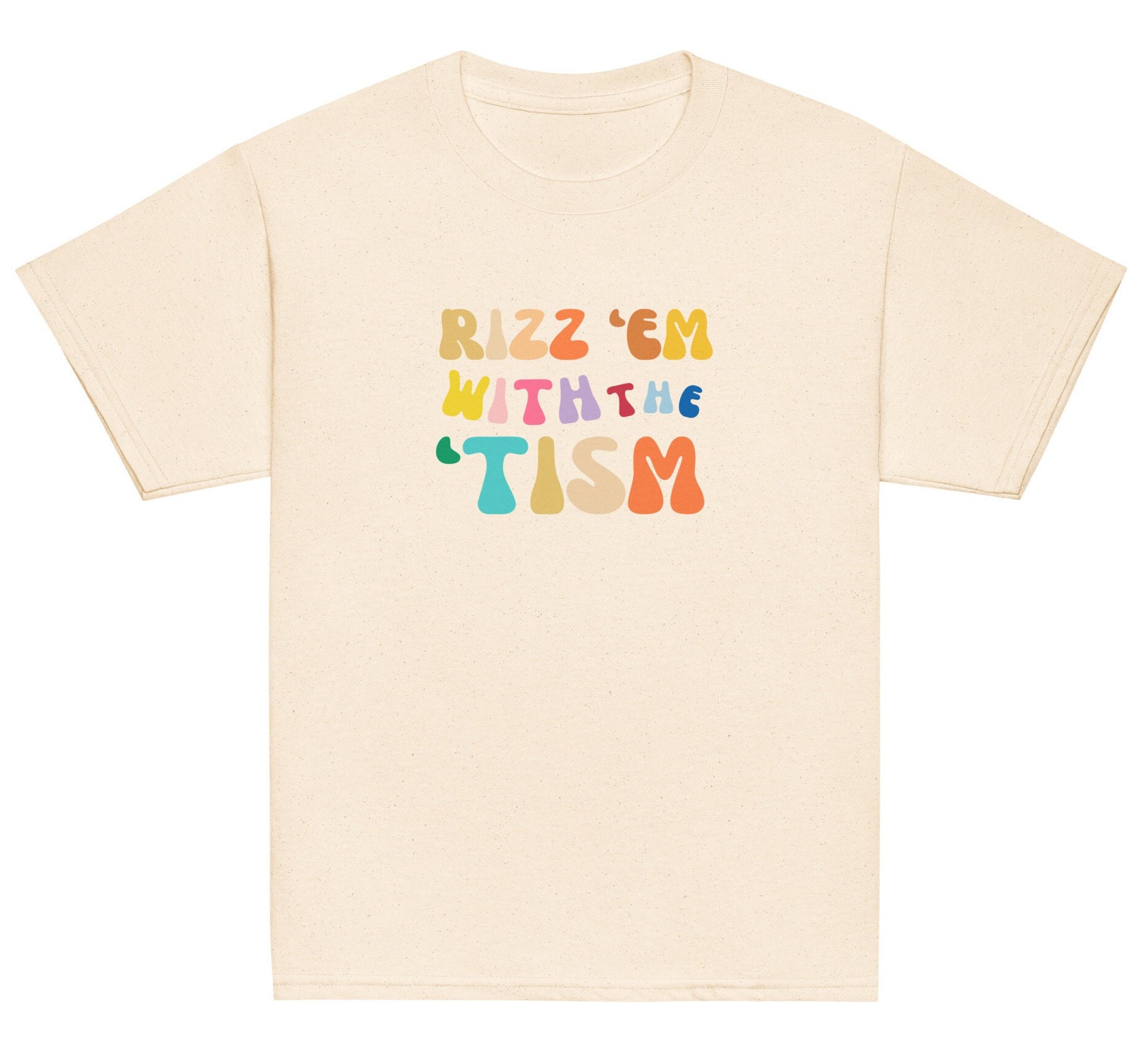 Rizz 'Em with the "Tism, Unisex Kids Youth Autism Neurodiversity Tee Shirt