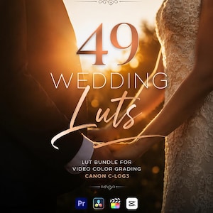 49 Wedding LUTs, Cinematic Color Grading Bundle (Digital Download)