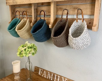 Crochet Hanging Basket  / Hanging Basket / Camping Basket / Storage Basket / Crochet Hanging / Planter Basket / Hanging Bag