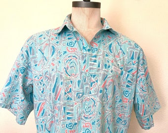 80's Beach Blvd - Surfer Short Sleeve Shirt - Size Large