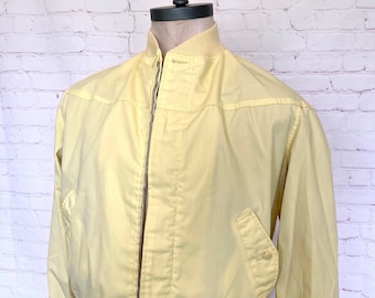 80's La Paz Derby -Yellow Mens Lightweight Jacket - SIze 40 - By Catalina