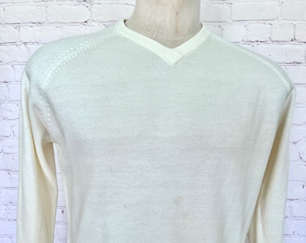 90s Cashmere VNeck Sweater - Unisex - Size Medium - Jack Scotland