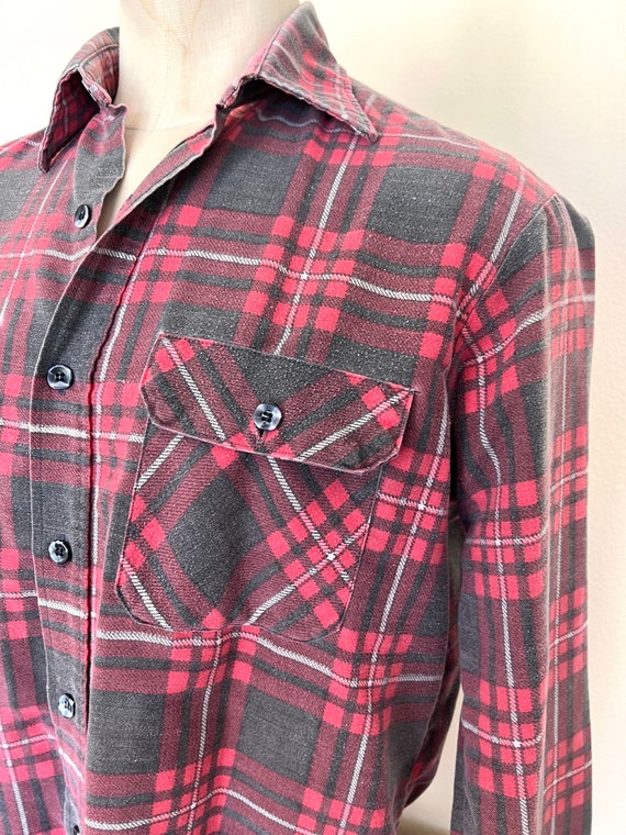60's Fieldmaster - Flannel Long Sleeve Shirt - Se… - image 5
