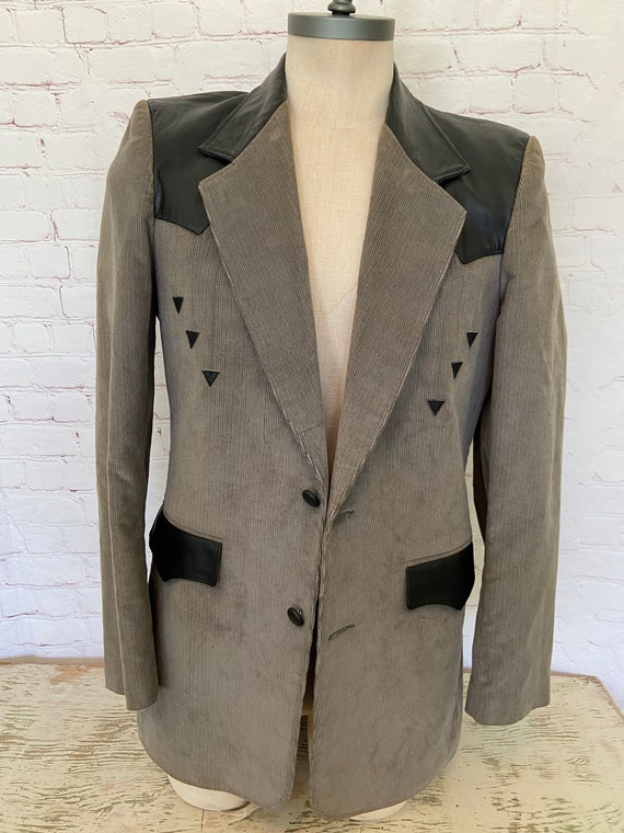 Pioneer Wear Mens Leather & Corduroy Suede Jacket