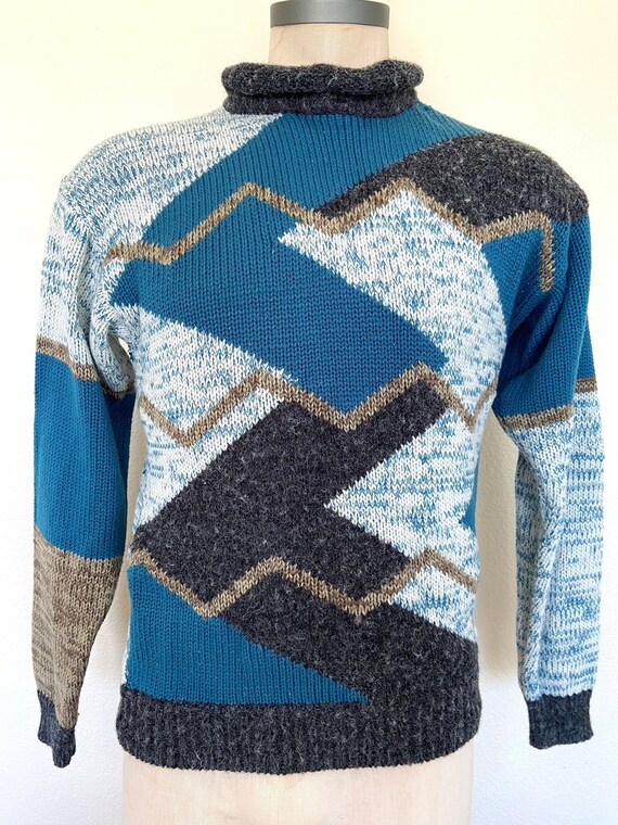 80 s Pullover Mens Abstract Sweater Concept Clothing Company Size
