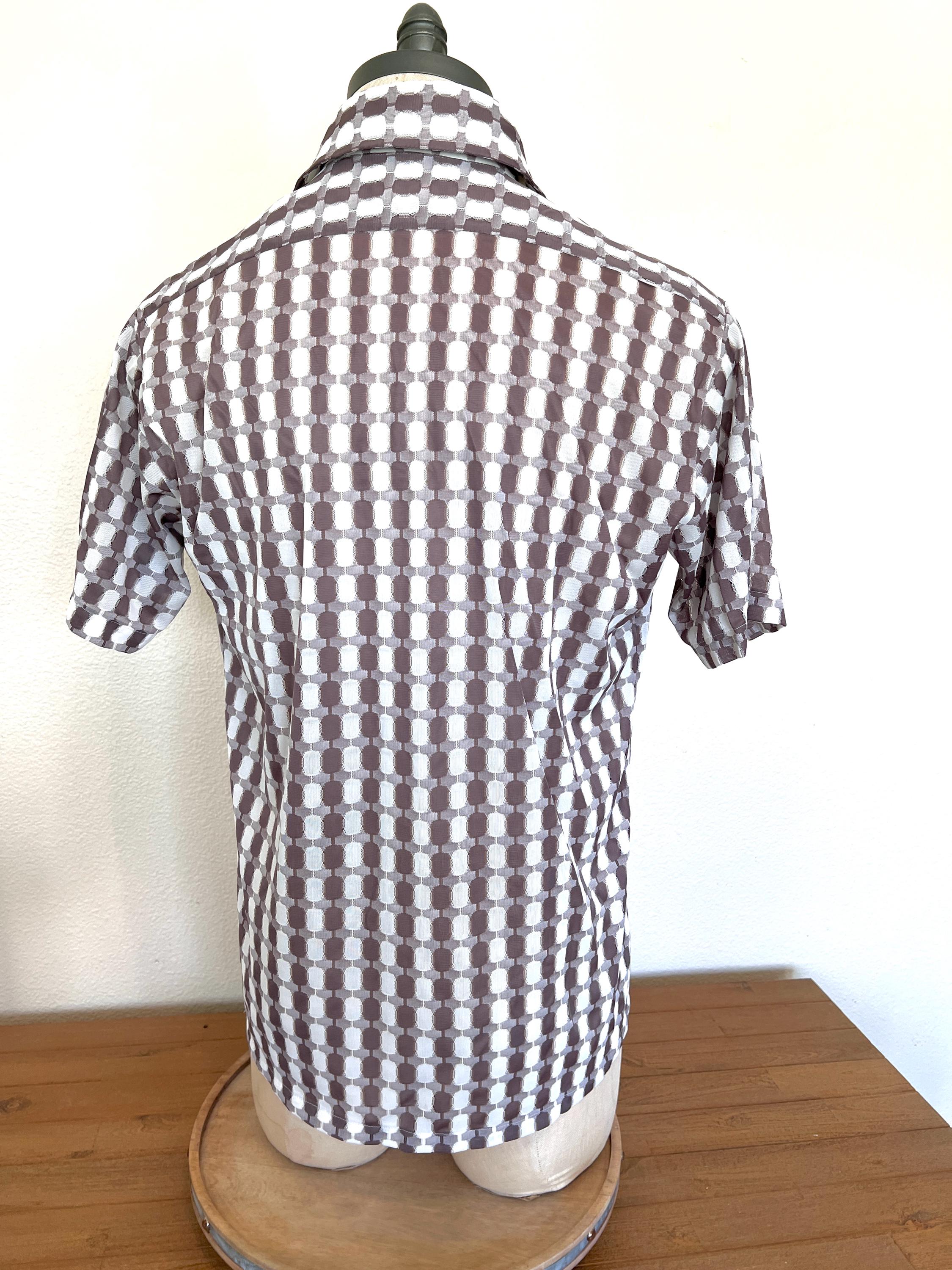 Vintage 70’s salmon mod shirt L King's Road