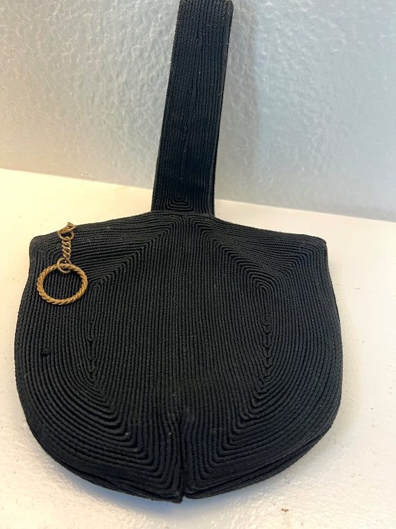 1940's Black Wristlet Purse - Small