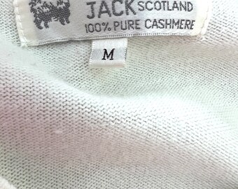 90s Cashmere Vneck Sweater - Unisex - Size Medium - Jack Scotland