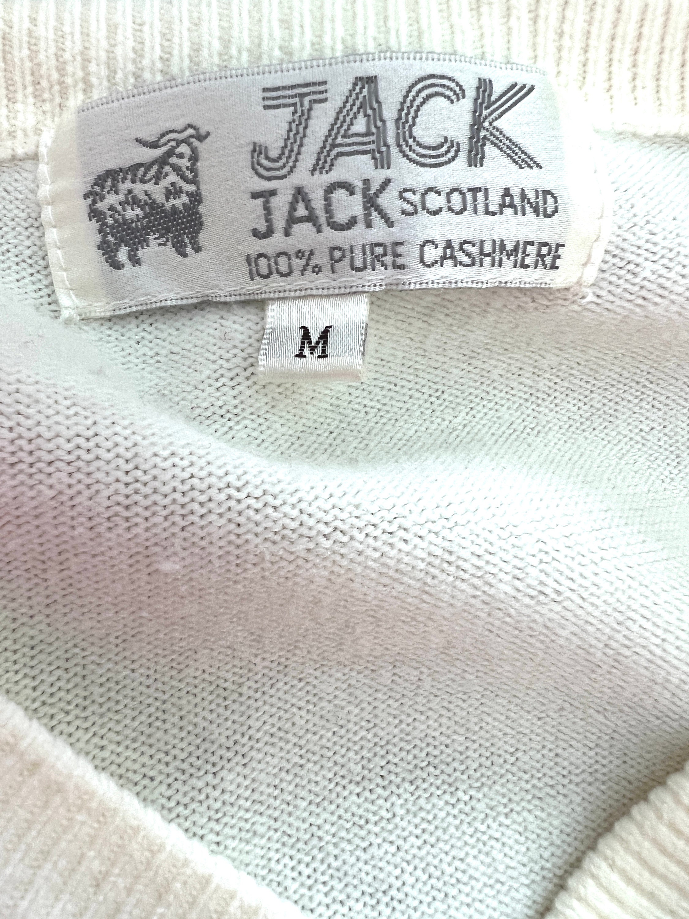 90s Cashmere Vneck Sweater - Unisex - Size Medium - Jack Scotland