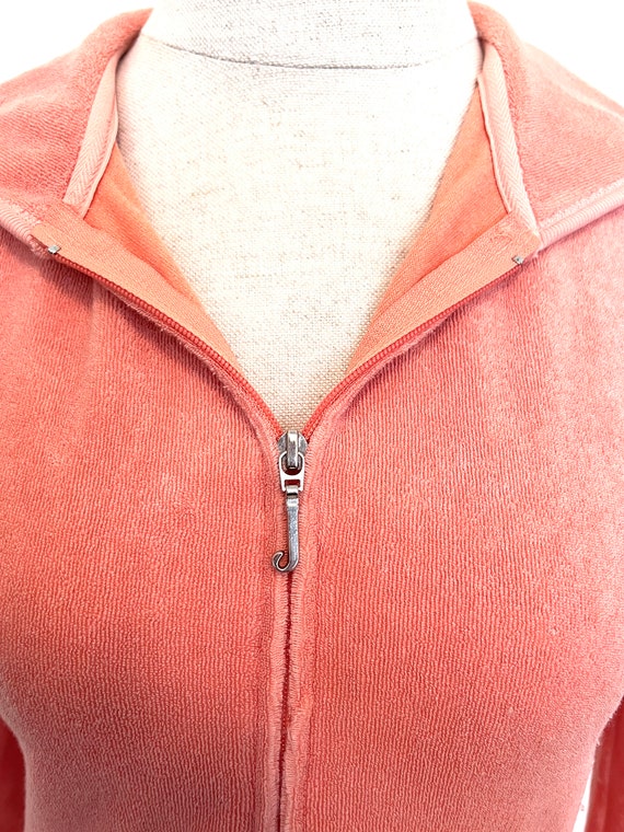 Retro Juicy Couture Terry Tangerine Zip Up Hoodie… - image 5