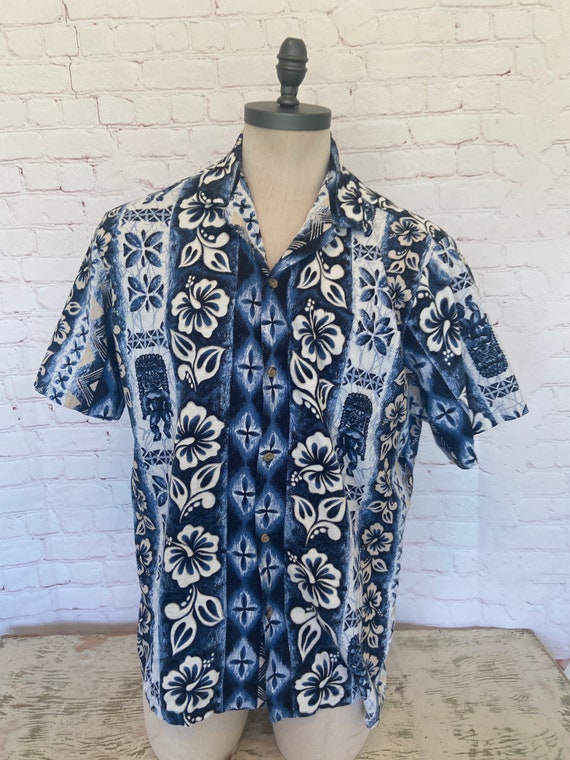 Barkcloth Hawaiian Mens Shirt - XXXL