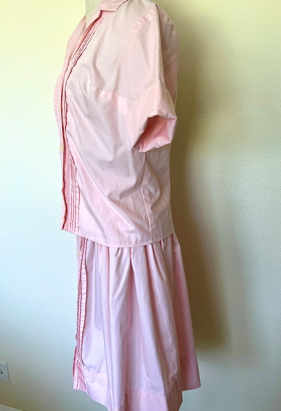 50's Pastel Pink Dress Set - Shirt & Skirt - Grea… - image 5