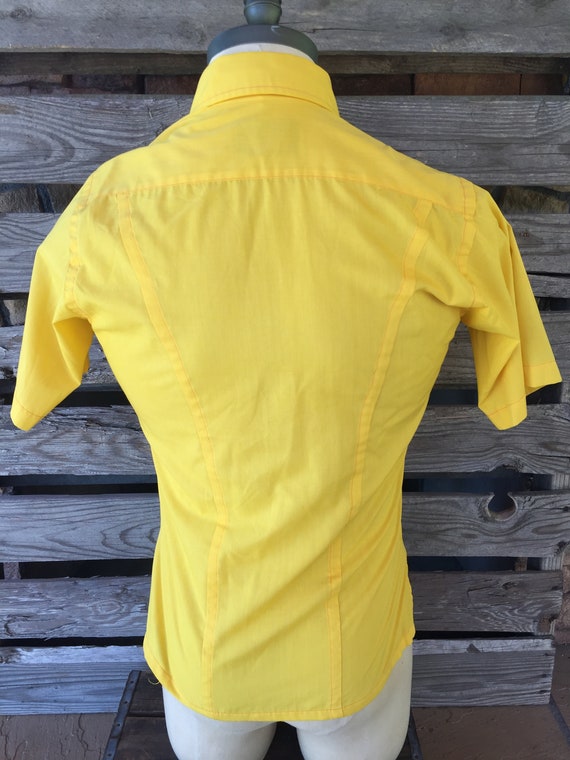 70s Malibu Connection - Bright Yellow Shirt - Siz… - image 5