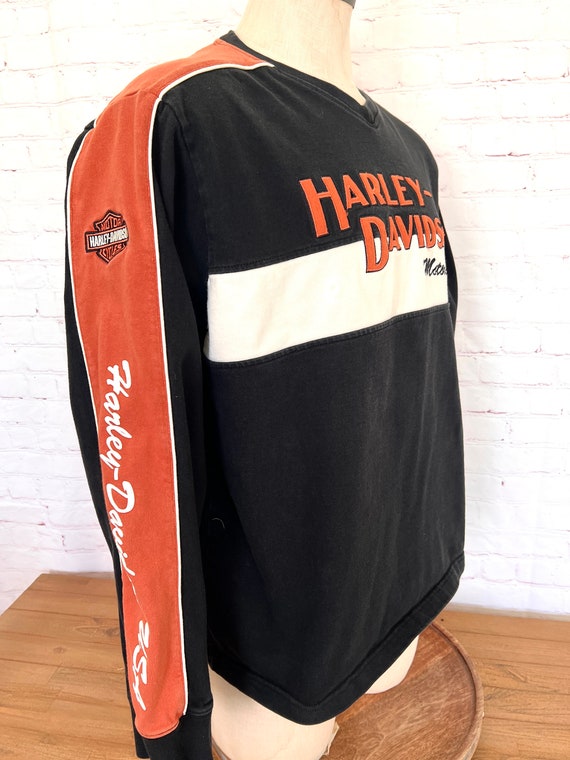 Harley-Davidson V-Neck Pullover Sweatshirt - Size… - image 4
